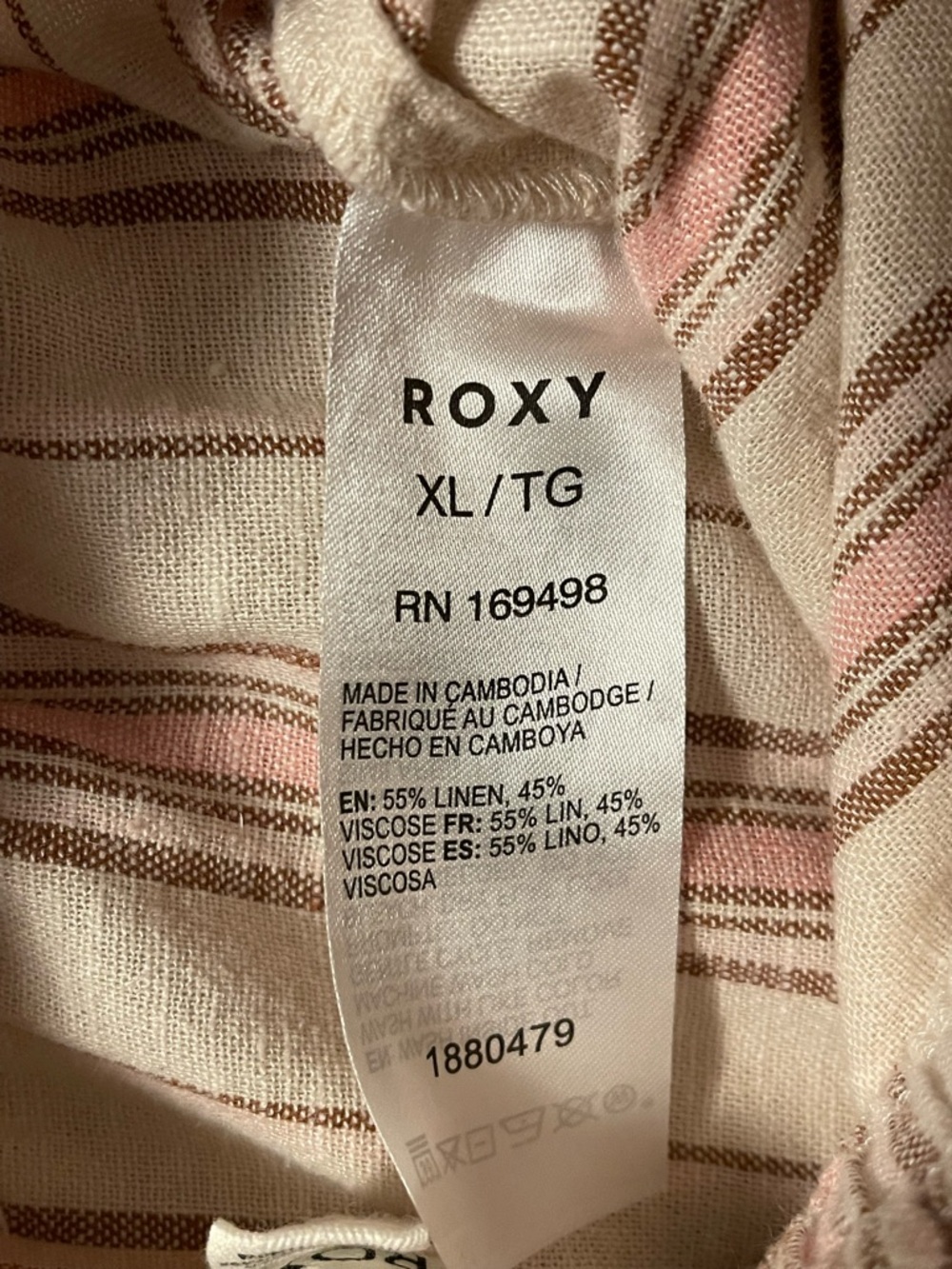 Roxy linen cargo pants XL - Picture 3 of 3